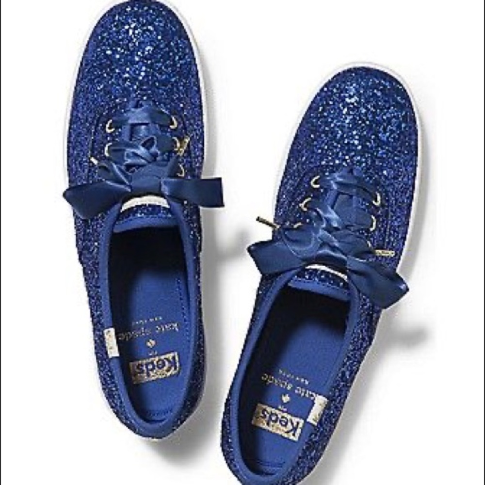 Keds for Kate Spade Blue Glitter Sneakers